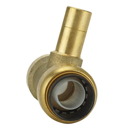 Tectite By Apollo 1/2 in. Brass Push-To-Connect x 1/2 in. Brass Push-To-Connect x 1/2 in. CTS Street Outlet Tee FSBT12STR
